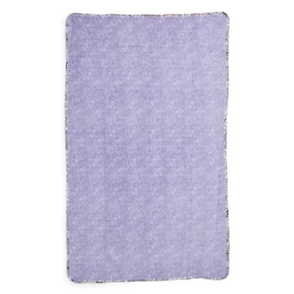 NEW**Vera Bradley Fluffy Fleece Blanket Maddalena Paisley Periwinkle Lilac - Picture 2 of 4